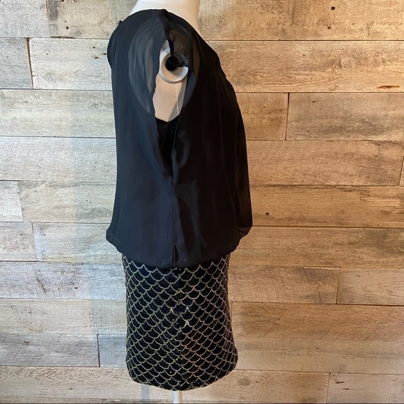 🛍3/$30 As U Wish black sequinned dress in size medium - Picture 8 of 10